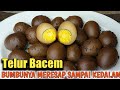 Telur bacem atau telur pindang bumbunya sampai meresap kedalam