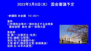 国会中継 参議院 本会議（2023/03/08）