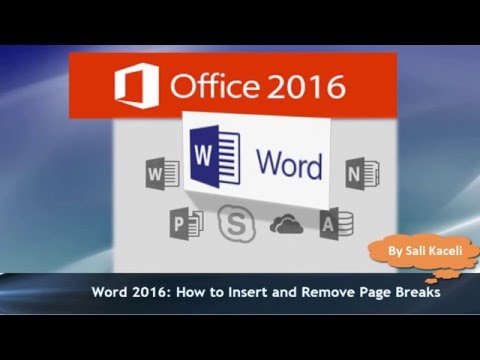 Word 2016 Tutorial: Inserting and Removing a Page Break to a Document (19)