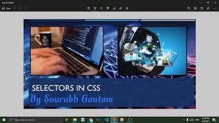 CSS TUTORIAL - Lecture 15 :- Selectors in CSS