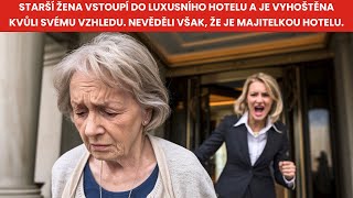 STAROU ŽENU VYHODILI Z HOTELU KVŮLI JEJÍM ŠATŮM. KDYŽ ZJISTILI PRAVDU, BYLO UŽ POZDĚ...