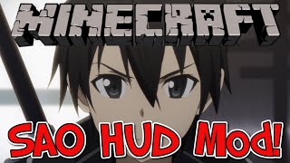 Minecraft 1.7.10 Mod - Sword Art Online HUD Mod | FANCY HEALTH BAR!