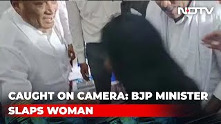 Video: Karnataka Minister Slaps Woman, She Touches His Feet For Blessings