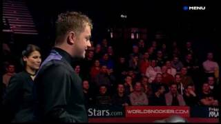 Snooker - Michaela Tabb's touching ball \u0026 Mark Allen's lovely little fist pump (15.1.10)