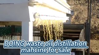 Waste tire plastic pyrolysis oil to diesel distillation conversation machine introduction