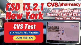 Tesla FSD Supervised v13.2.1 CVS Test | STANDARD FSD Driving Profile