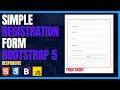 Registration Form Bootstrap 5 || Responsive Bootstrap Form