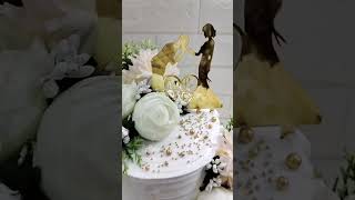 Chocolate flavor two tier wedding cake