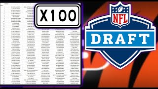 SO I CREATED 100 CINCINNATI BENGALS FULL 7 ROUND MOCK DRAFTS USING PFF MOCK DRAFT SIMULATOR!!