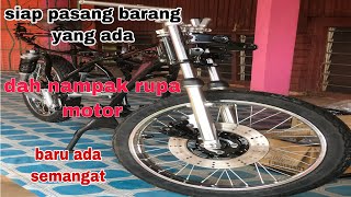 Yamaha RXZ-motor reban part 7 (pasang barang dah nampak rupa motor)