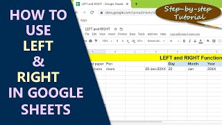 Google Sheets LEFT & RIGHT Function | Extract Sub String from String | Google Sheets Function