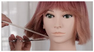 Solid BOB Haircut Tutorial with BANGS