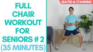 Full Chair Workout  - Seated and Standing - No Equipment | More Life Health
