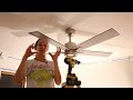 vagizm 52 inch ceiling fan brushed nickel remote controlled dimmable light combo