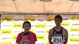 20150712 平成27年度福井県国体選考会 少年男子B100m優勝ｲﾝﾀﾋﾞｭｰ