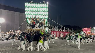 令和6年度7月27日 太子町だんじり祭 大道町役場前パレード やりまわし