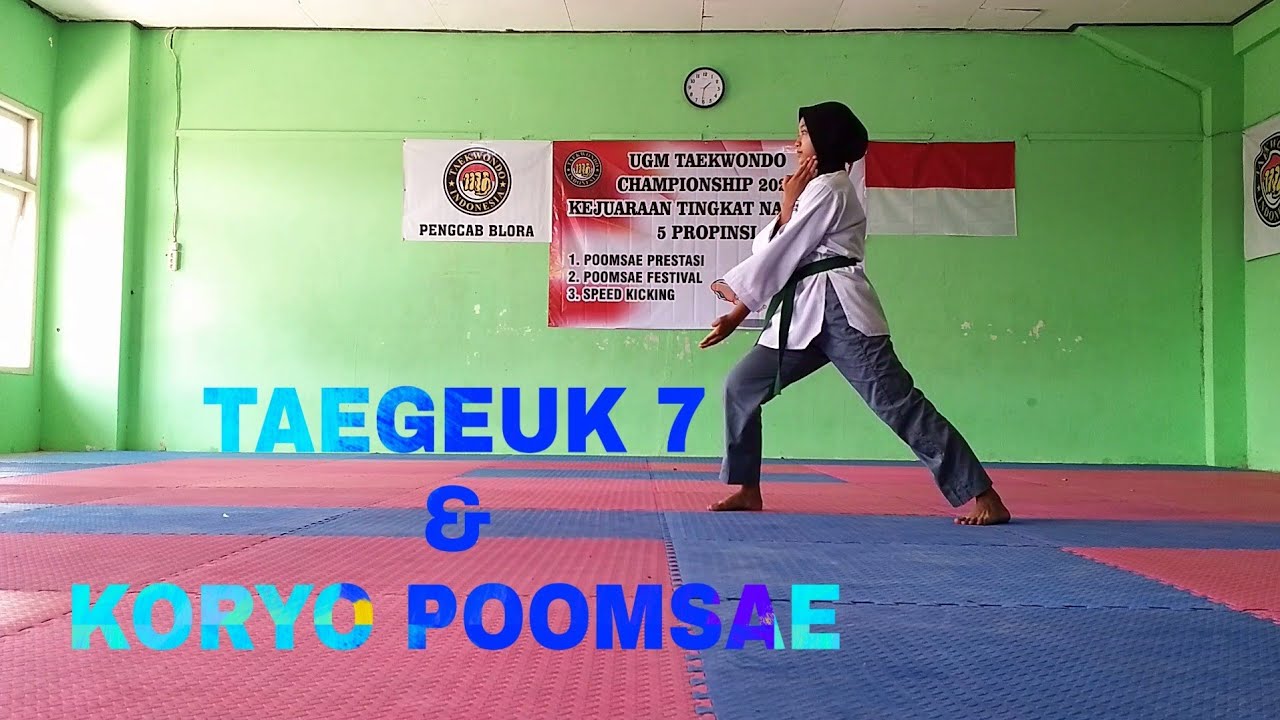 Taegeuk 7 Koryo Poomsae Taekwondo Kab Blora Jateng Youtube
