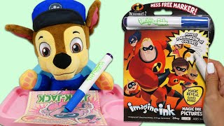 Learning with Paw Patrol Baby Chase & The Incredibles Imagine Ink Coloring Book!