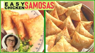 Easy Homemade Goan Chicken Samosa / Chicken Keema Samosa Recipe / Homemade Sheets, Easy Folding