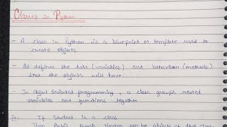 Python Lec 9 || Classes in Python || Creating Class in Python || Instance Methods | Class Variables