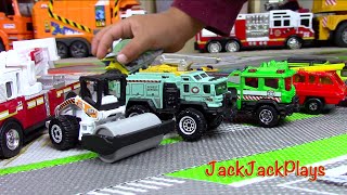 Matchbox Toy Truck Pretend Play for Kids | Matchbox Toys and Fire Trucks | JackJackPlays