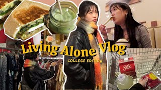 living alone vlog🎧📎waking up at 7AM, groceries, adulting, mental break down (i w
