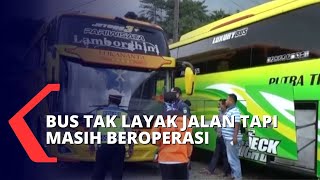 Cek Kelengkapan Kendaraan, Petugas Temukan 2 Bus Tak Laik Jalan