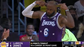 LAKERS Go NUTS As LeBron Hits 50 PTS 👑