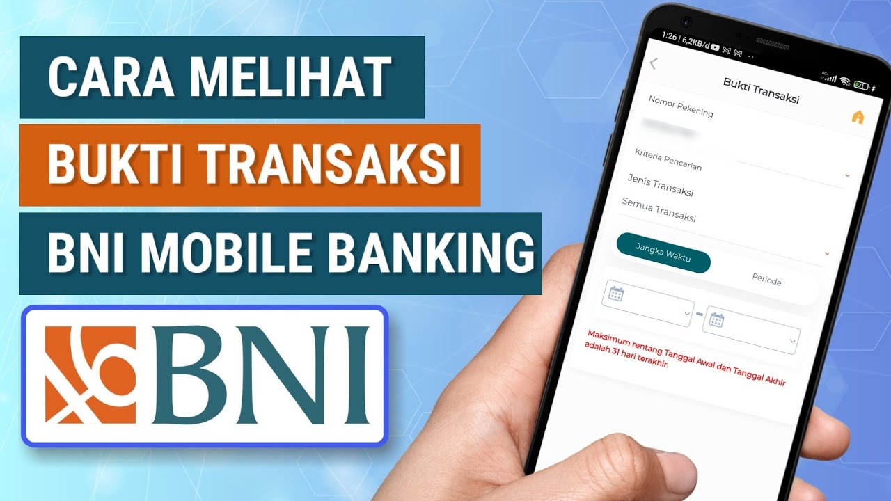 Cara Melihat Bukti Transaksi (Transfer) BNI Mobile Banking - YouTube