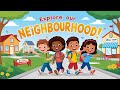 Exploring Our Neighbourhood | Fun & Friendly Tour for Kids | Kiddo Academy English