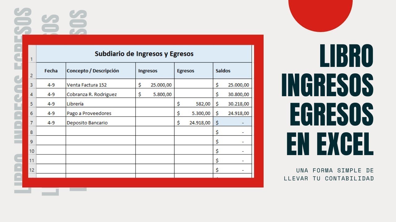 👉 Cómo Llevar La CONTABILIDAD DE UN NEGOCIO 👉 Subdiario INGRESOS Y ...