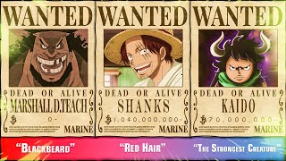 FIRST BOUNTIES!!! of All Yonko | One Piece