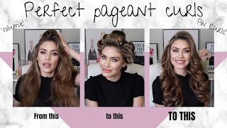 How to get perfect pageant curls and volume | Pin Curls | Brittany Oldehoff