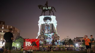 BLM protesters sit-in at Robert E. Lee Monument on July 4, 2020