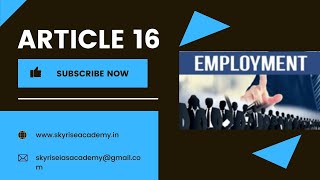 Right to employment | Article 16 |  Equality in the matters of public employment | Case laws