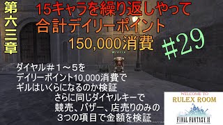 【FF11】デイリーポイント10,000消費　#29　ダイヤル3（薬品）をバザーで出品？？　Part.4　2021年第六三章　Valefor鯖