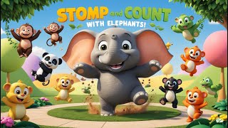 Colors of the World – Stomp and Count with Elephants! 🐘🔢🎶 Fun Counting Song for Kids