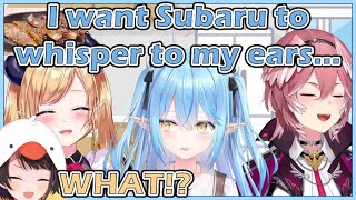 Lamy tells Choco and Lui about her desires for Subaru to whisper into her ears [hololive/ENG Sub]