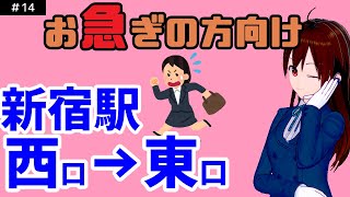 【駅攻略・案内】新宿駅西口から東口方面へ3倍速案内プロムナード経由【新宿駅】