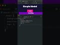 Simple Modal in #JS and #CSS