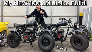 My NEW 100$ Minibike Build! Axis M200 with a 212CC Swap! Identical Twins???