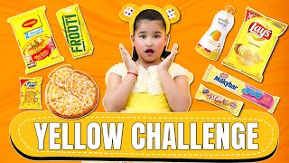 Using Only YELLOW Things for 24 Hours Challenge | ToyStars
