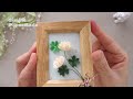 クラフトパンチで作る幸せの四つ葉のクローバー（アートフレームフラワー） how to make a paper four leaf clover art frame flower