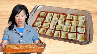 Magic 4-Ingredient 1-Dish Ravioli Lasagna