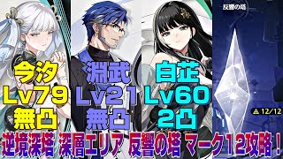 【鳴潮】ほとんど育成していない淵武、微育成の白芷と組んだ無凸今汐パーティーで逆境深塔 深層エリア 反響の塔 マーク12攻略してみた！　星5無凸