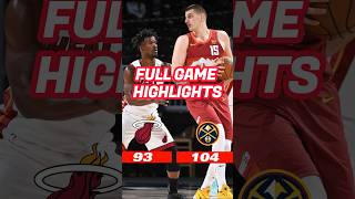 NUGGETS ROLL PAST HEAT 104-93 IN GAME 1 OF NBA FINALS #shorts