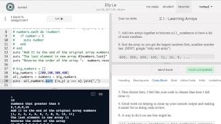 CS101 Ruby - Session 3 Part 1 - Homework Review (Arrays & Methods)