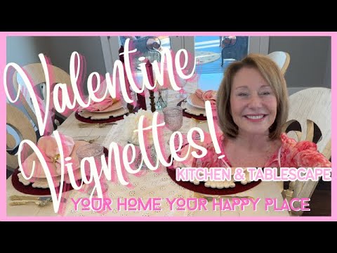 Valentine's Day Decor for the Kitchen 2024 / Setting a Romantic Table / Valentine Coffee Bar 2024
