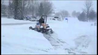 Grasshopper snowthrower clearing snow in Wisconsin