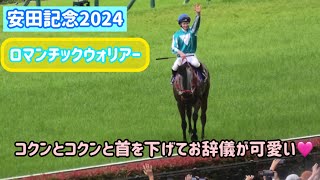 【安田記念2024】「日本の皆さんどもども」とファンサする香港最強馬ロマンチックウォリアー